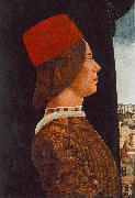 Ercole de Roberti Portrait of Giovanni II Bentivoglio oil on canvas